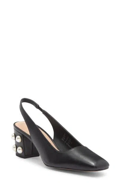 Stuart Weitzman Jute 60 Block Heel Slingback Pump In Black