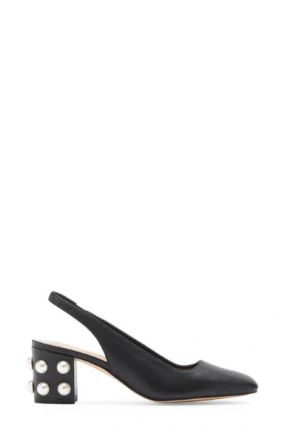 Stuart Weitzman Jute 60 Block Heel Slingback Pump In Black
