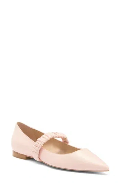 Stuart Weitzman Maxine Leather Ballet Flat In Rosewater