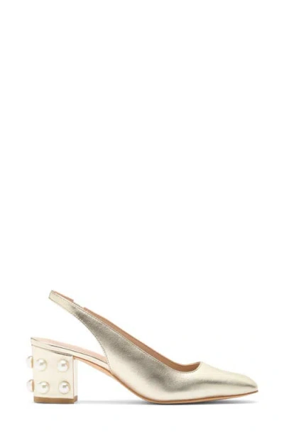 Stuart Weitzman Jute 60 Block Heel Slingback Pump In Platino