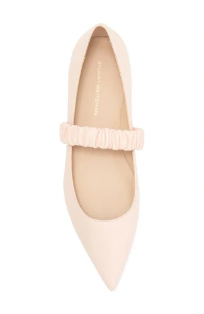 Stuart Weitzman Maxine Leather Ballet Flat In Rosewater