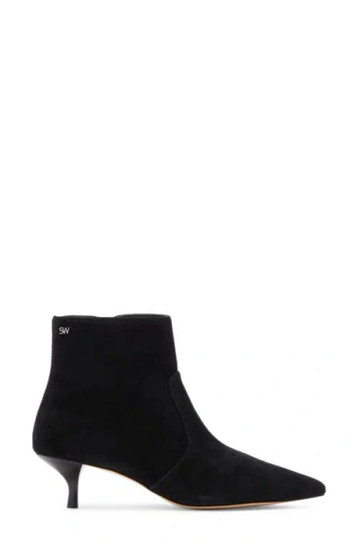 Stuart Weitzman Mara Zip Bootie In Black