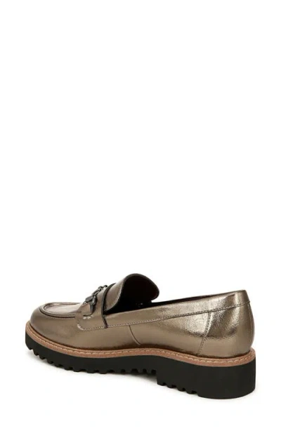 Franco Sarto Colette Bit Loafer In Pewter Metallic Faux Leather
