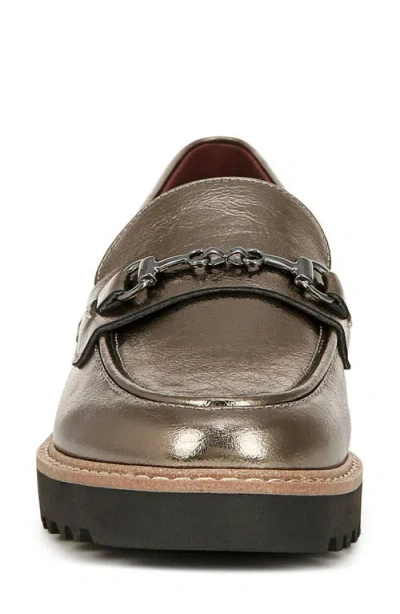 Franco Sarto Colette Bit Loafer In Pewter Metallic Faux Leather