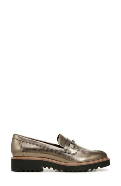 Franco Sarto Colette Bit Loafer In Pewter Metallic Faux Leather