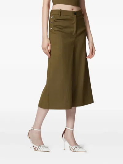 Pinko Tailored Shorts With Pockets And Belt Loops In Green