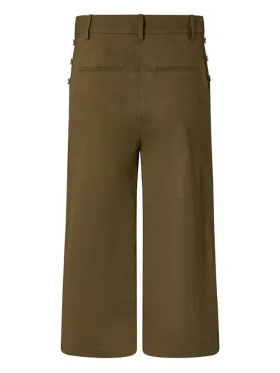 Pinko Tailored Shorts With Pockets And Belt Loops In Green