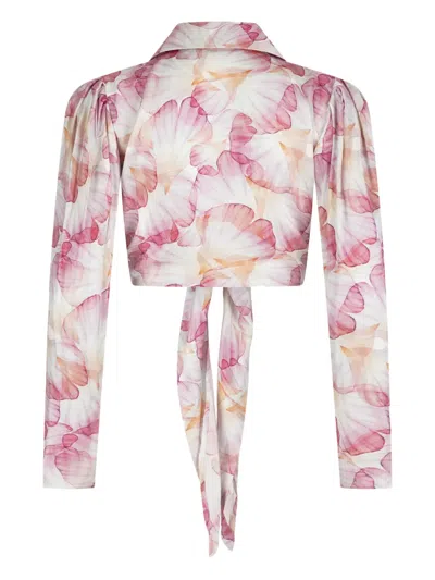 Paramidonna Bloom Beach Shirt In White