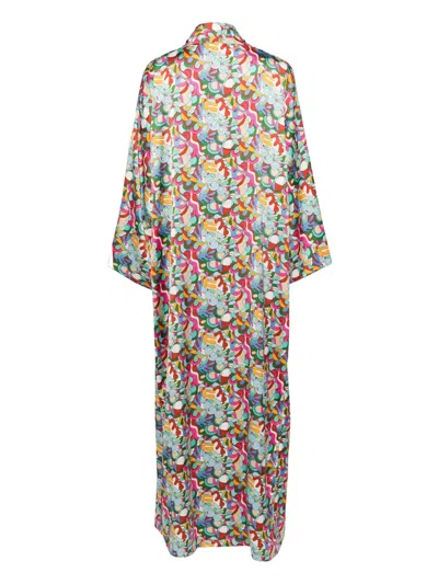 Bambah Kaleidoscopic Kaftan In Red