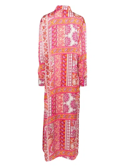 Bambah Button Down Dress In Pink