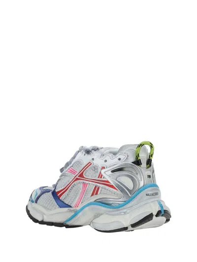 Balenciaga Mesh And Nylon Multicolor Worn-out Effect Runner Sneakers Shoes