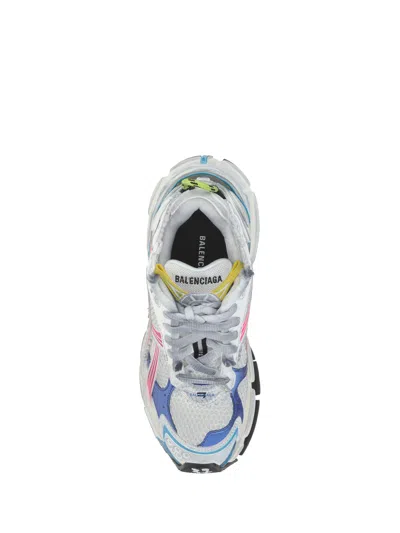Balenciaga Mesh And Nylon Multicolor Worn-out Effect Runner Sneakers Shoes