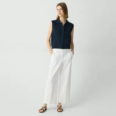 Theory Relaxed Pull-on Pant In Good Linen In White