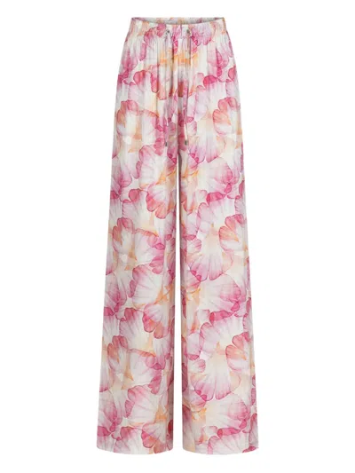 Paramidonna Bloom Beach Trousers In Weiss