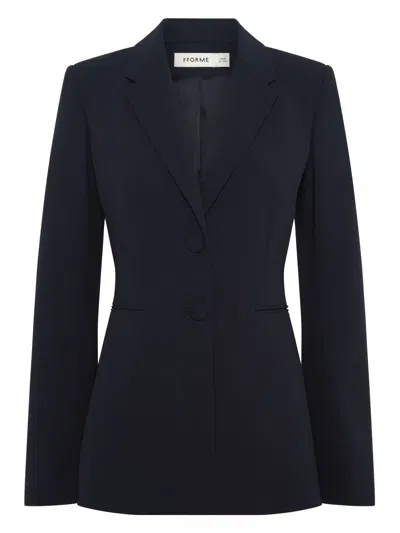 Fforme Bennet Tailored Stretch Virgin Wool Jacket In Blau