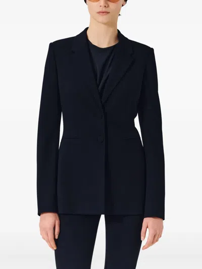 Fforme Bennet Tailored Stretch Virgin Wool Jacket In Blau