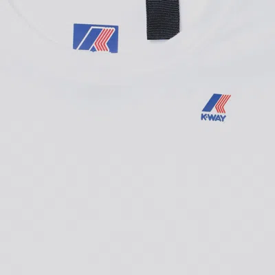 K-way White Edouard T-shirt In Cotton In White