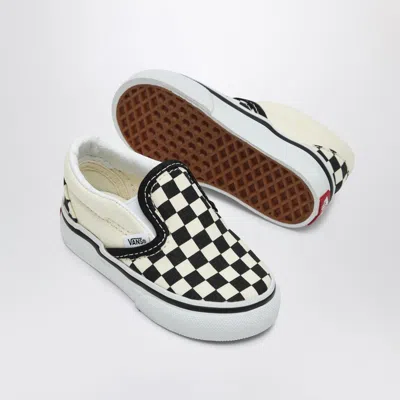 Vans Slip-on Sneakers White/black With Check Pattern In Multicolor