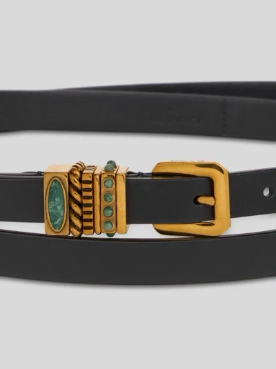 Etro Leather Belt In Multicolor