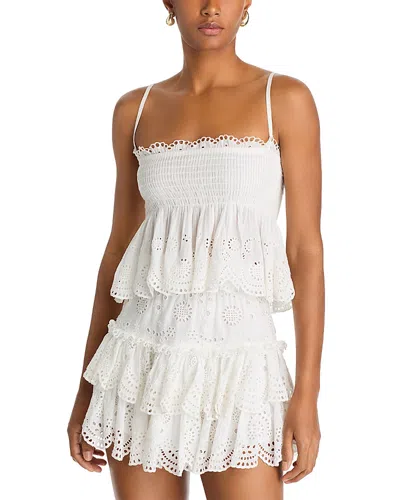 Loveshackfancy Condie Top In Optic White