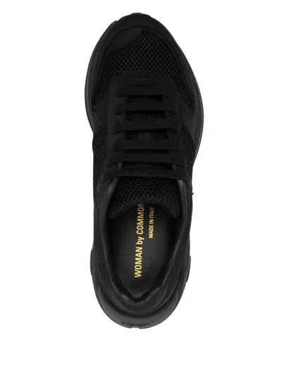 Common Projects Panelled Sneakers In Black