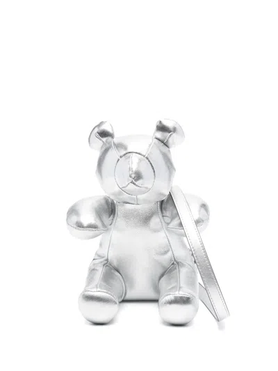 Miharayasuhiro Dolls Bear Cross Body Bag In Silver