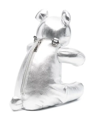 Miharayasuhiro Dolls Bear Cross Body Bag In Silver