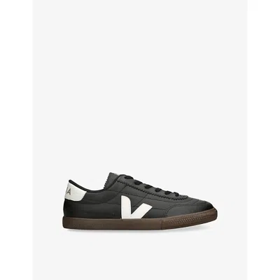 Veja Panenka Low-top Leather Sneakers In Blk/white