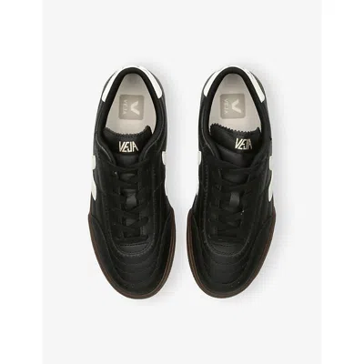 Veja Panenka Low-top Leather Sneakers In Blk/white