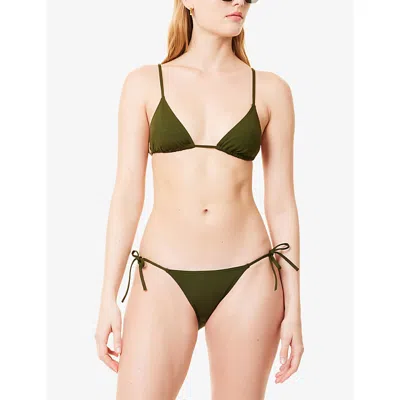 Eres Womens Mouna Triangle Bikini Top Vert Mousse In Vert Mousse