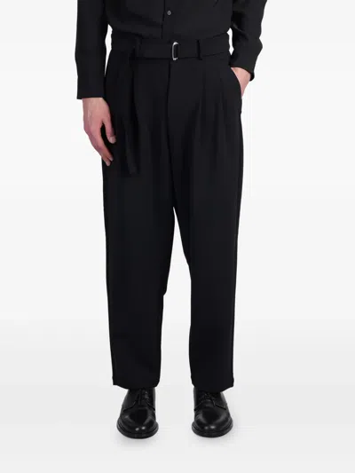 Attachment Straight-leg Trousers In Black