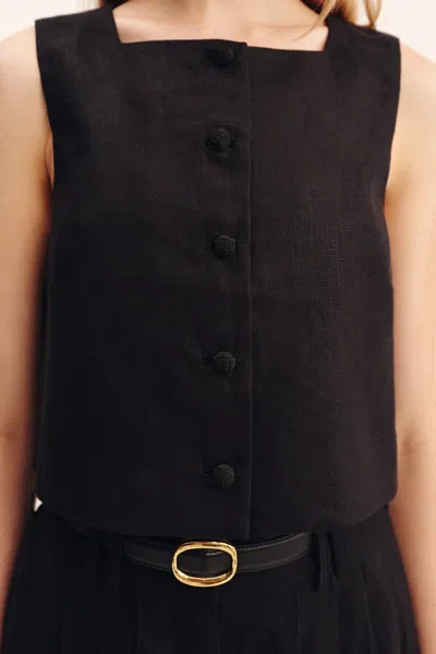 Posse Rio Sleeveless Top In Black