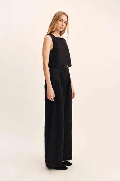 Posse Rio Sleeveless Top In Black