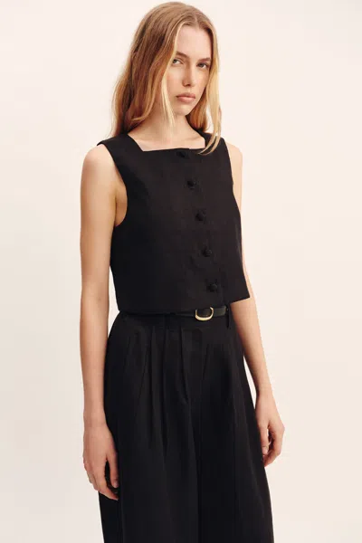 Posse Rio Sleeveless Top In Black