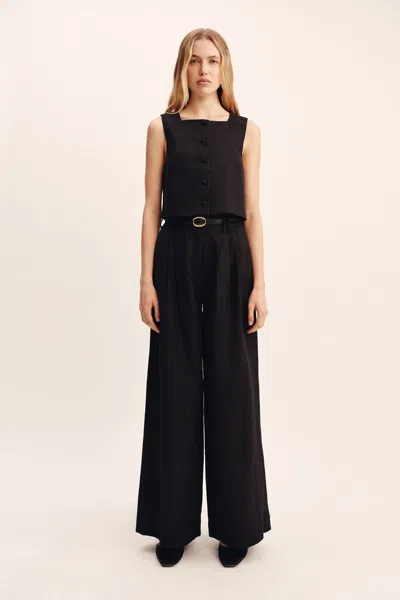 Posse Rio Sleeveless Top In Black
