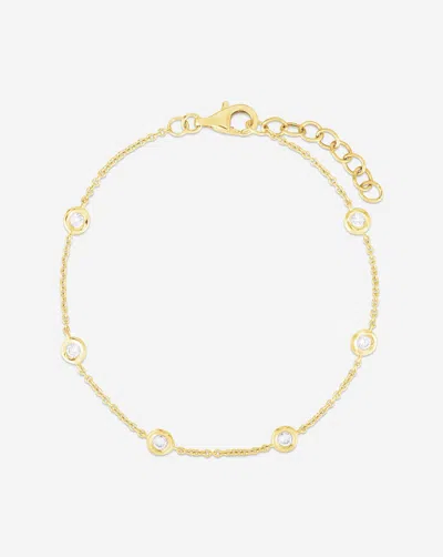 Ring Concierge Diamond Bezel-set Station Bracelet In Gold
