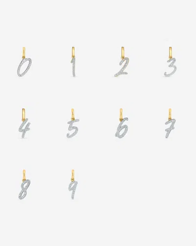 Ring Concierge Diamond Number Pendant In Multi