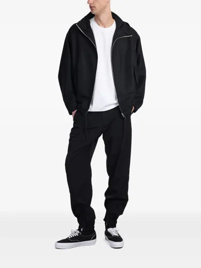 Attachment Black Drawstring Trousers In Black