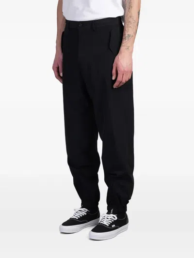 Attachment Black Drawstring Trousers In Black