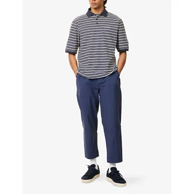 Manors Mens Navy Greenskeeper Multi-pockets Stretch-woven Trousers
