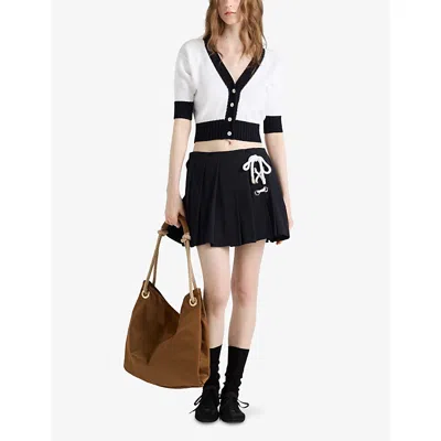 Prada Cropped Cotton Cardigan In White