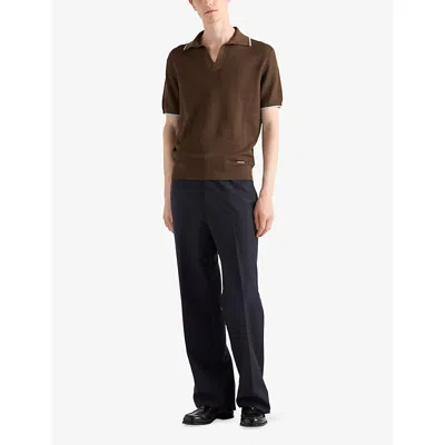 Prada Polo-neck Sweater In Brown