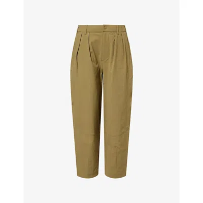Manors Ens  Greenskeeper Multi-pockets Stretch-woven Trousers In Olive