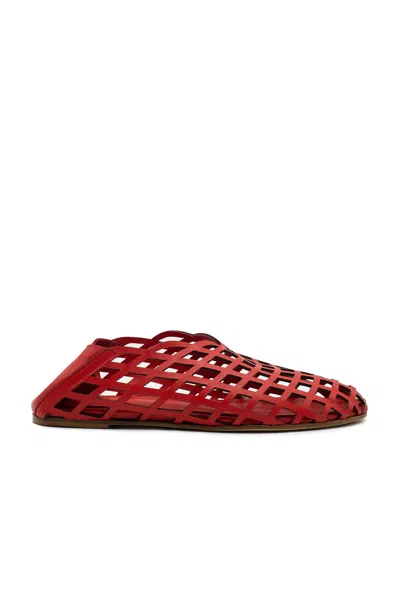 Gia Borghini X Helsa Peek-a-boo Ballerina Flat In Red