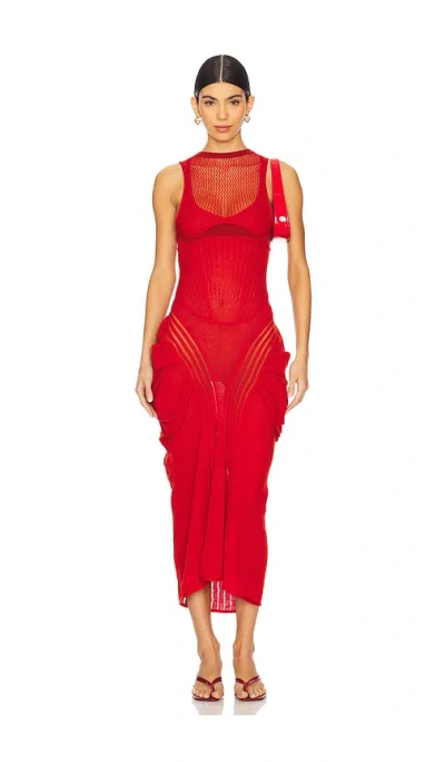 Isa Boulder Rider Maxi Dress In Cherry