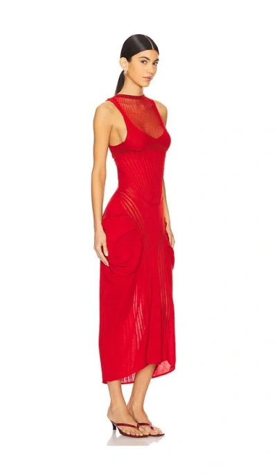 Isa Boulder Rider Maxi Dress In Cherry