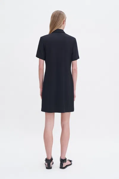 Filippa K Polo-collar Mini Dress In Black