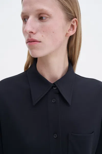 Filippa K Polo-collar Mini Dress In Black