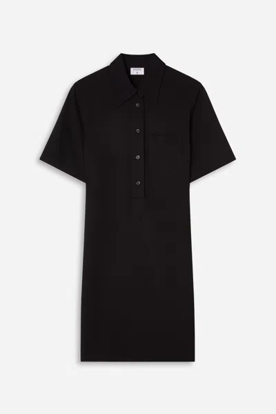 Filippa K Polo-collar Mini Dress In Black