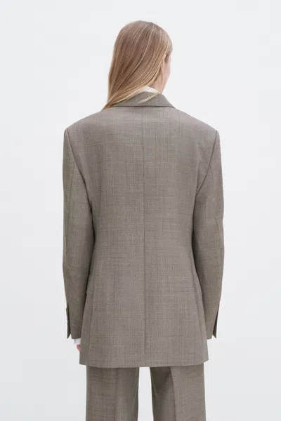 Filippa K Wool Blend Single Breasted Blazer In Gray